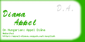 diana appel business card
