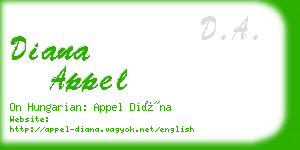 diana appel business card
